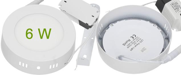 LED stropní panel zápustný 6W čtverec