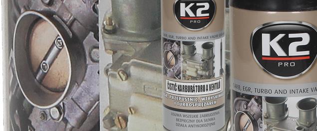 K2 ČISTIČ VENTILŮ, KARBURÁTORŮ A VSTŘIKOVAČŮ 400 ml