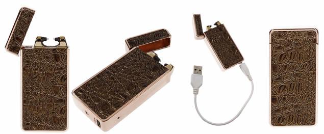 Nabíjecí USB plazmový zapalovač žíhaný černý