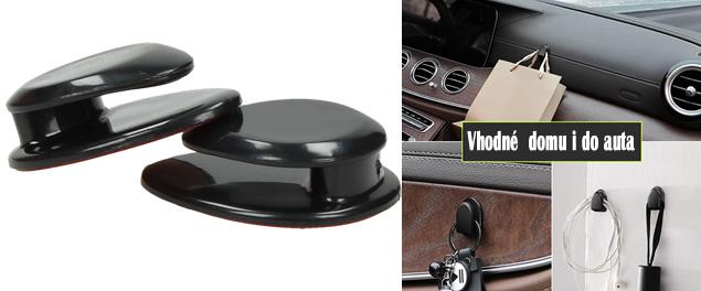 2 Háčky na opěrku hlavy do automobilu na zavazadla 14 cm