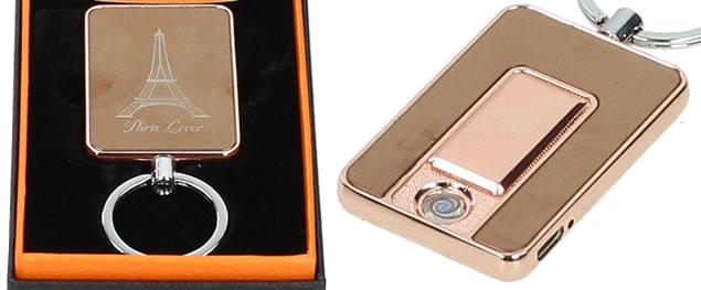 Nabíjecí USB plazmový zapalovač žíhaný zlatý