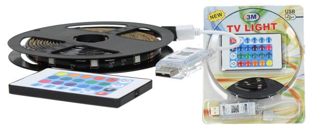LED pásek RGB 3m USB TV LIGHT