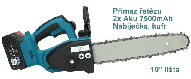Akumulátorová ruční pila 4 palce včetně 2 x 7500mAh baterie 