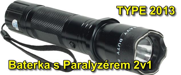 Výkonná nabíjecí baterka s paralyzérem 2v1