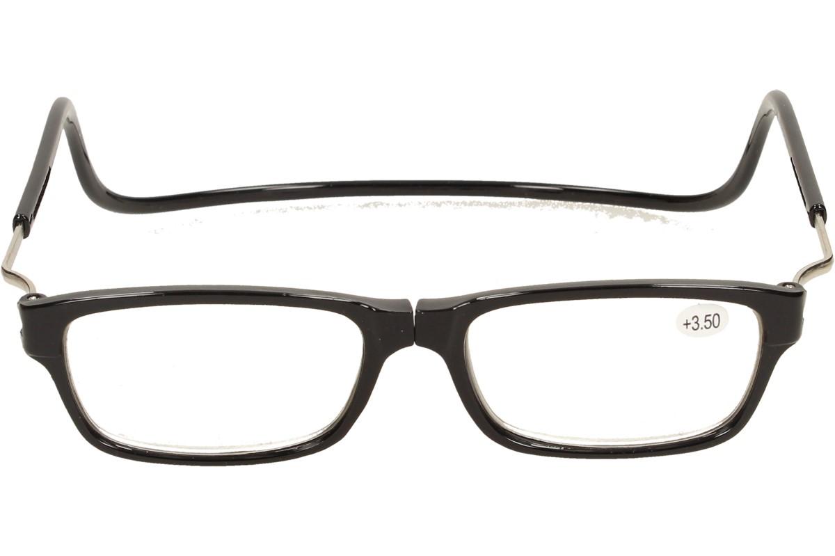 Dioptrické brýle s magnetem černé +3,50
