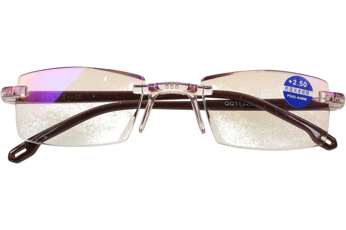 Dioptrické brýle s antireflexní vrstvou hnědé +2,50