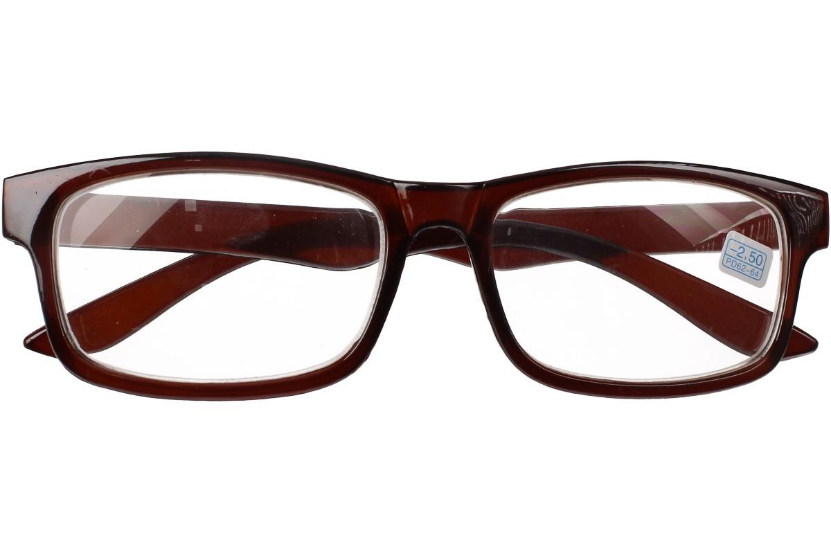 Dioptrické brýle pro krátkozrakost -2,50 hnědé 