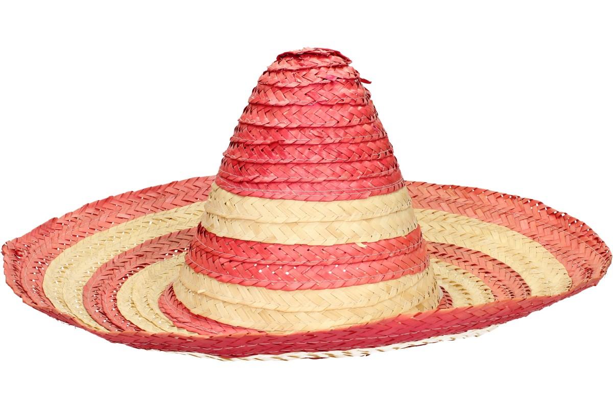 Slaměné sombrero růžové 