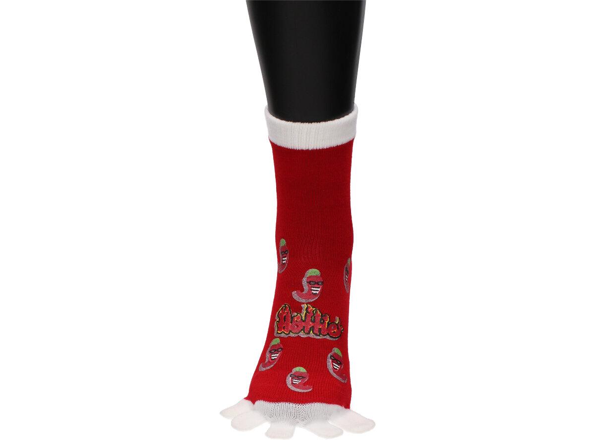 Ponožky Toe Socks Červené s designem