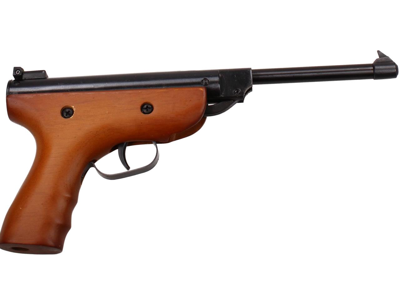 Vzduchová pistole jednoruční dřevěná (ráže 4,5mm)