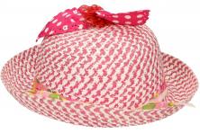 Foto 5 - Dětský klobouk s mašličkou tmavě růžový