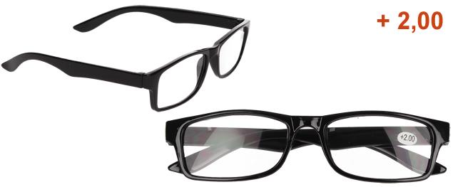 Dioptrické brýle s antireflexní vrstvou černé +4,00