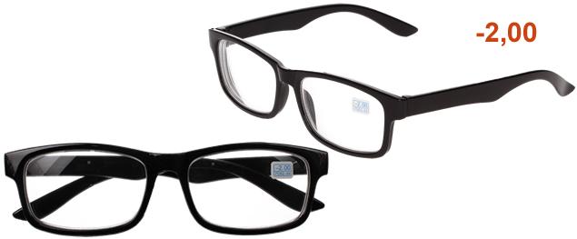 Dioptrické brýle s magnetem černé +4,00