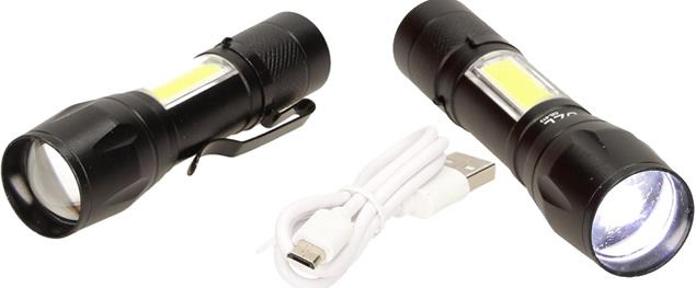 Mini přenosná kapesní USB dobíjecí LED pracovní svítilna s COB diodami