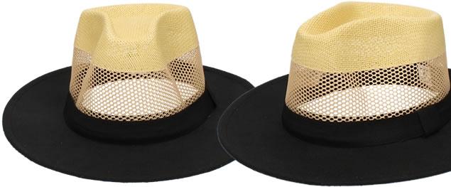 Slaměný kovbojský klobouk s černým páskem nejmenší