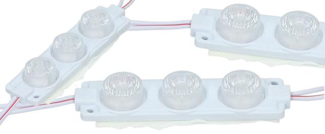 Nalepovací silná tříbodová LED dioda bílá 